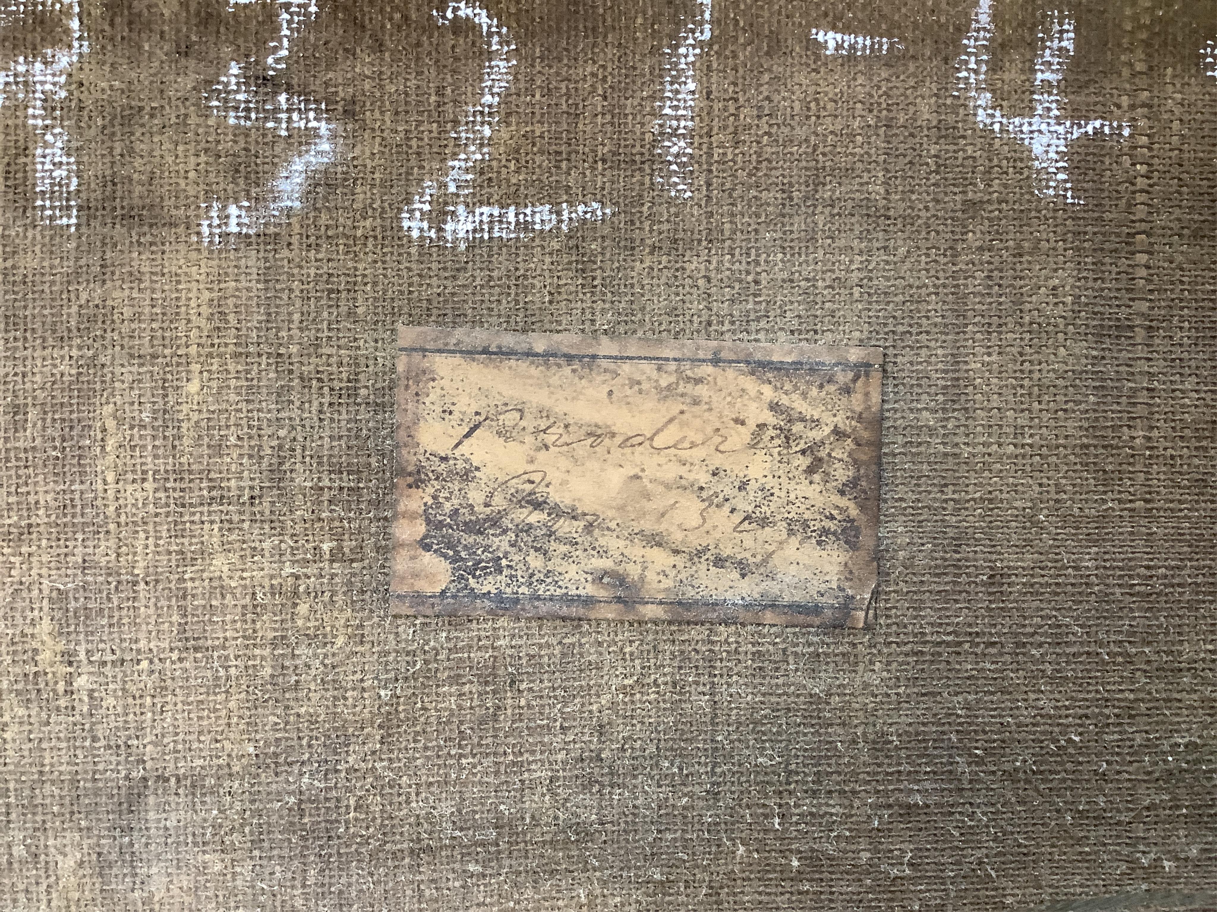 18th century, Italian School, Classical compositions, cherubs and dolphins, pair of oils on canvas, unframed, 23 x 113cm